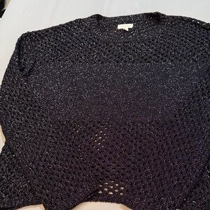 Black/Silver Metallic Knit Sweater